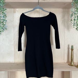 bodycon off shoulder mini dress